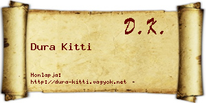 Dura Kitti névjegykártya